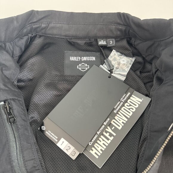 Harley-Davidson Women’s Trucker Motorcycle Riding Jacket Black SZ. MED- NWT - Picture 5 of 9